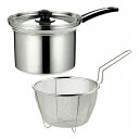 カクセー 四季彩 ザル付き深型片手鍋 18cm FSC-05 茹で 湯で 料理 クッキング cooking 調理(代引不可)【送料無料】