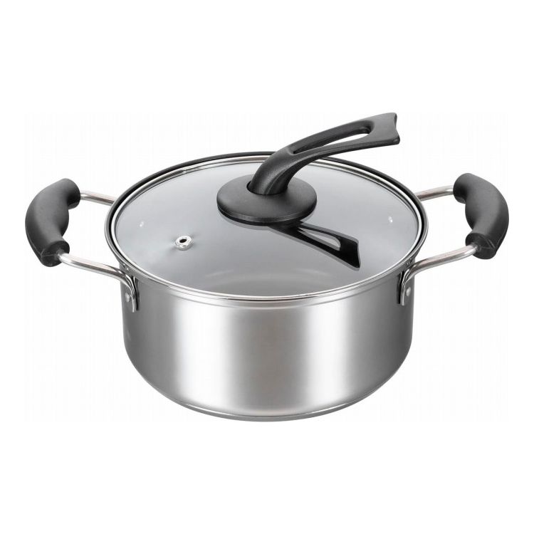 乐天商城 - 和平フレイズ ステンスター IH対応 両手鍋 20cm RB-2890底面は熱ムラが少なく熱変形に強いアルミ圧着三層底構造(代引不可)【送料無料】