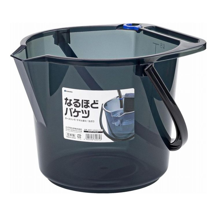 【2個セット】 イノマタ化学 なるほどバケツ 8L 日本製 注ぎ口 雑巾掛け カー用品 車 防災 アウトドア..