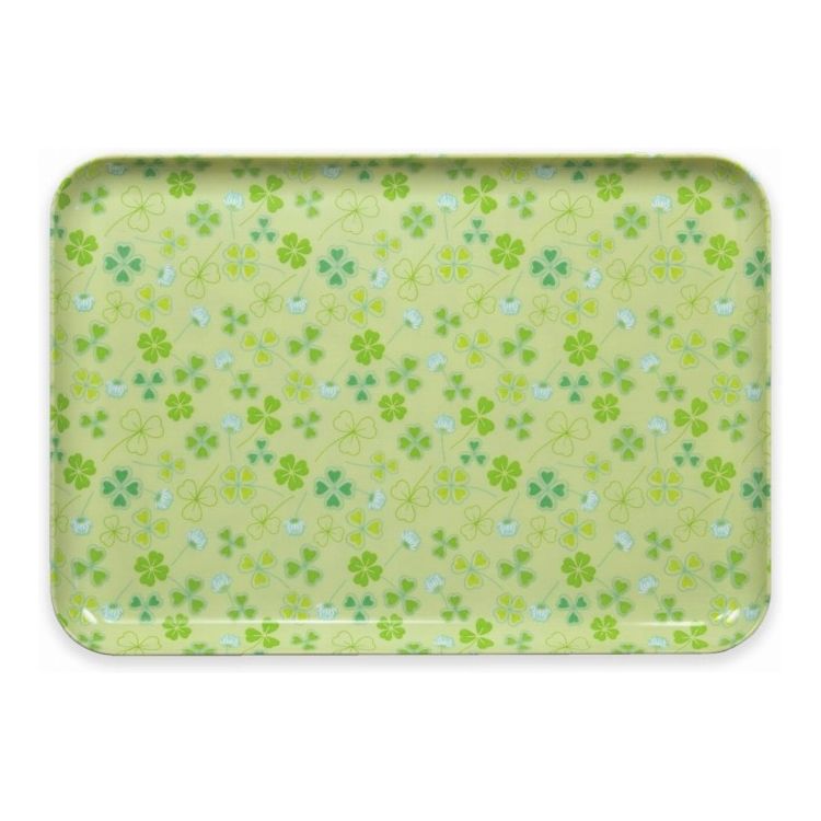 橋本達之助工芸 食洗機対応 ランチョントレー(クローバー) M グリーン 運ぶだけじゃない、ランチョンマットにもなる便利なトレイ【送料無料】