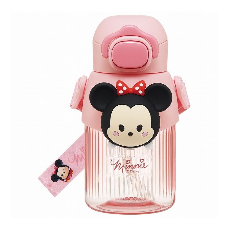 スケーター 立体マスコット付ストローボトル 590ml ツムツムミニー PMSHP6 水筒 キャラクター ストロー..