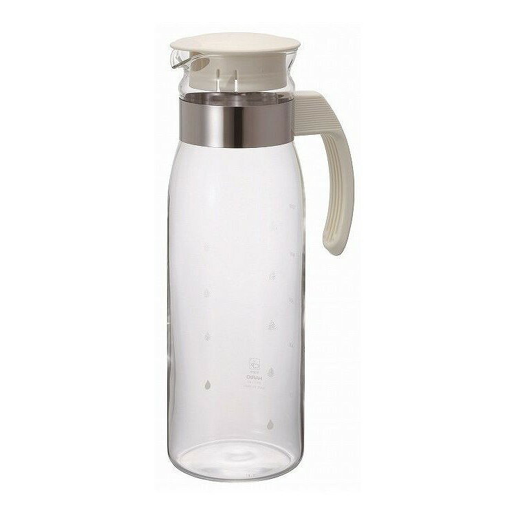 HARIO 冷蔵庫ポット スリムN オフホワイト RPLN-14冷水筒 耐熱 ガラス 麦茶ポット ピッチャー 食洗機対応(代引不可)【送料無料】