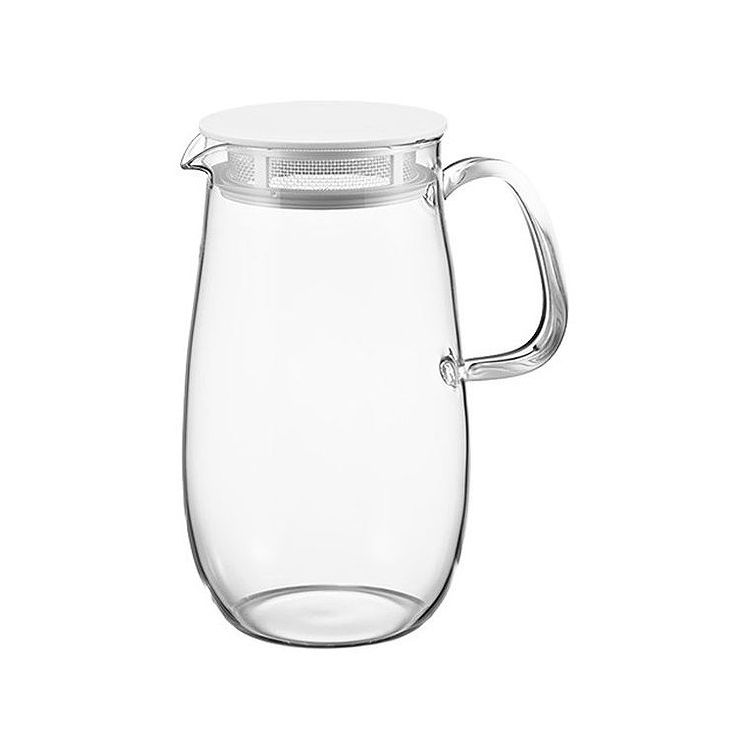 HARIO レンジでかんたん麦茶ポット むぎちゃん 1000ml ホワイト XMP-1000-W お茶ポット 冷水筒 耐熱 ガ..