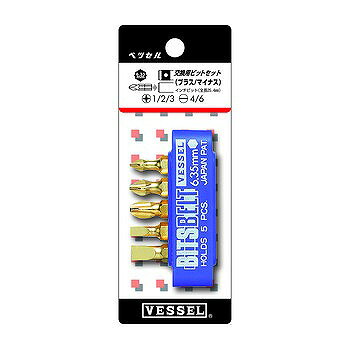 Hexagon Driver - ベッセル 交換用ビットセット(プラス・マイナス) TD-BS1