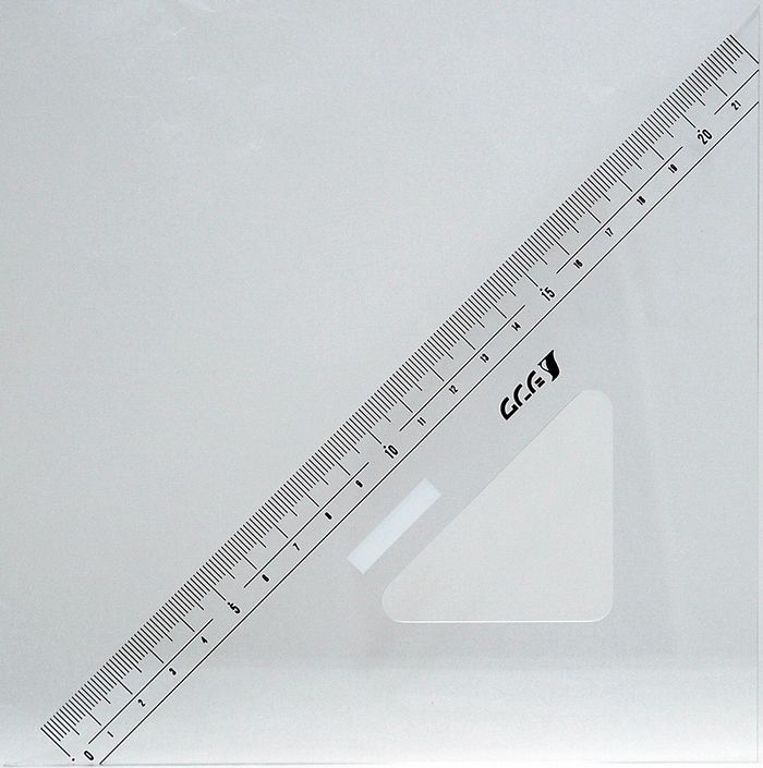 シンワ測定 三角定規 アクリル製 24cm 2枚組 75256