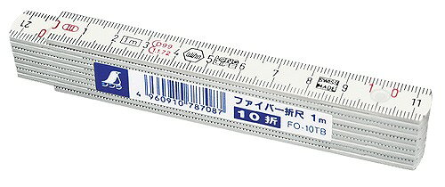 【商品詳細】携帯に便利なスケールです。長さ測定に使用する折尺軽くてサビない電気を通しにくいグラスファイバー製です。90°・180°でカチッと止まります。携帯に便利な折りたたみ式です。水に強いので目盛が消えません。目盛：メートル目盛精度　　●0〜1000mm：＋-1mm　　●1001mm〜2000mm：＋-1.4mm10折タイプ赤数字入注意:汚れをシンナー等で拭くと目盛が消える事が有ります。本体：グラスファイバー【送料について】北海道、沖縄、離島は送料を頂きます。