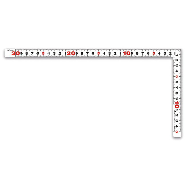 シンワ測定 曲尺 平ぴたホワイト 30cm/1尺 併用目盛 11179【送料無料】