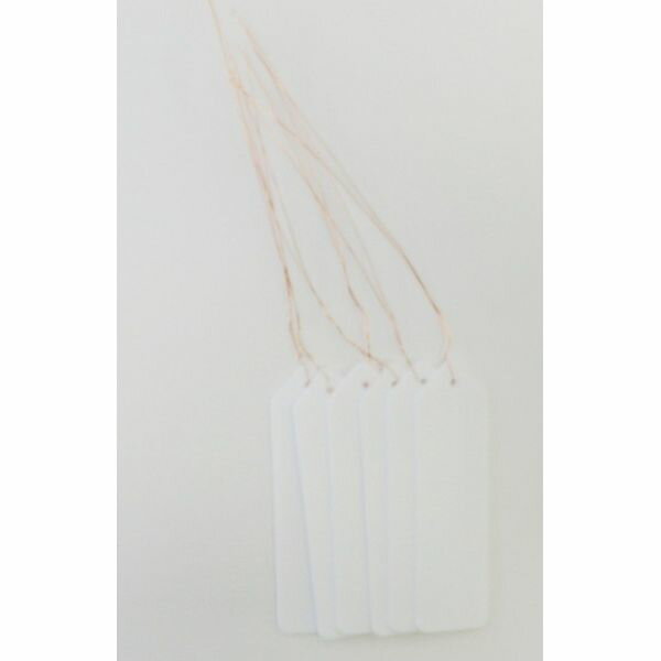 自然 園芸吊り式ラベル(銅線) 白 6枚入 727668