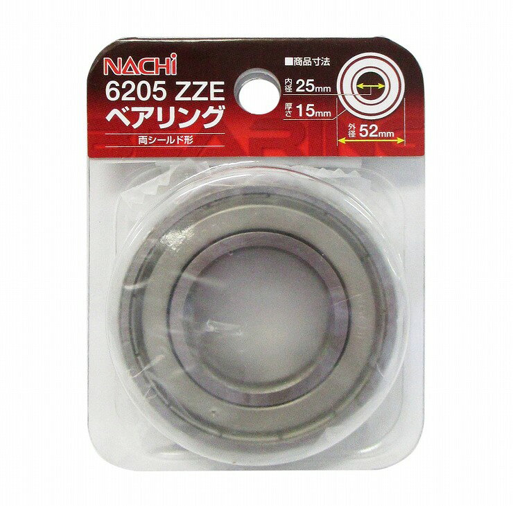 ARC ナチ(NACHi) ベアリング 内径25mm 外径52mm 6205-ZZE