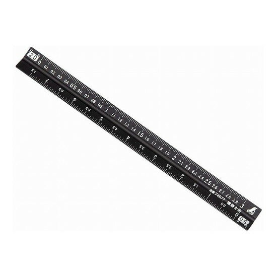 Rakuten - シンワ測定 アルミ三角スケール B-15 15cm 建築士用 ブラック 74977