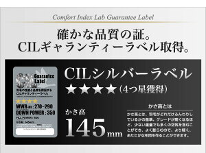 日本製羽毛布団ダブル掛けふとん【CILシルバーラベル】ホワイトダックダウン羽毛のためのアレルGプラス5年保証