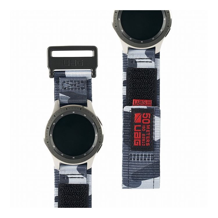  URBAN ARMOR GEAR Galaxy Watchバンド Galaxy Watch 46mm用 ACTIVEシリーズ ミッドナイトカモ UAG-GWLA-MC