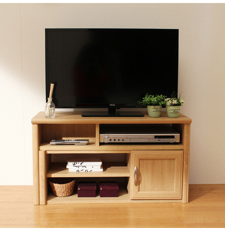 白井産業 伸縮式 ローボード ホノボーラ 角 ローボード テレビボード 収納 ラック テレビラック AVボード おしゃれ ナチュラル アンティーク 北欧 1梱包(代引不可)【送料無料】 [2]