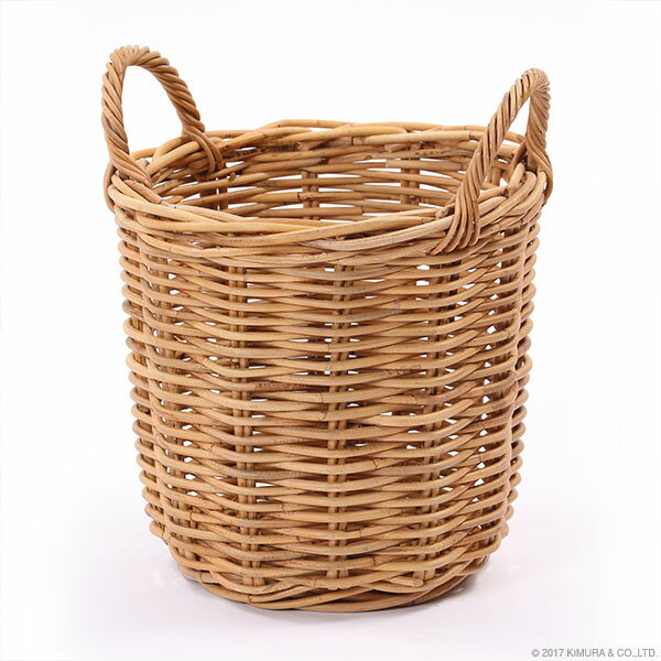 雑貨 インテリア バスケット かご 小物 衣類 タオル プランター 植木 収納 整理 整頓 ラタン 籐製 ナチュラル(代引不可)【ポイント10倍】【送料無料】