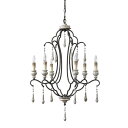スパイス(SPICE) シャビーシックシャンデリア SHABBYCHIC CHANDELIER 6 BULBS GRAY(代引不可)【送料無料】