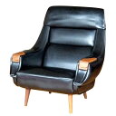 北欧ヴィンテージ家具 デンマーク製 hw klein black vinyl chair ソファ チェア ビンテージ家具 アンティーク 北欧家具 スパイス SPICE OF LIFE おしゃれ(代引不可)【送料無料】