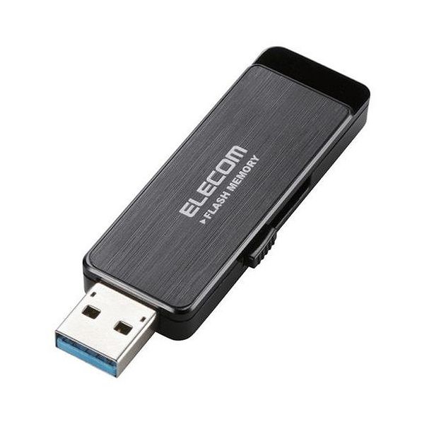 エレコム USBフラッシュ 64GB 「Windows ReadyBoost」対応AESセキュリティ機能付 ブラック USB3.0 MF-ENU3A64GBK(代引不可)【送料無料】