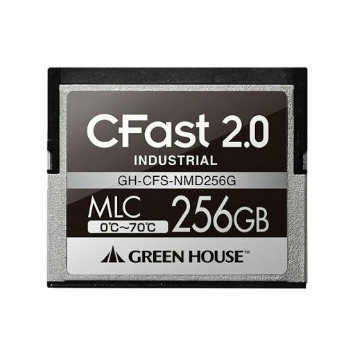 グリーンハウス CFast 2.0の高速転送に対応したインダストリアル(工業用)Cfast動作温度0℃~+70℃ MLC 256GB GH-CFS-NMD256G(代引不可) グリーンハウス CFast 2.0の高速転送に対応したインダストリアル(工業用)Cfast動作温度0℃~+70℃ MLC 256GB GH-CFS-NMD256G(代引不可)