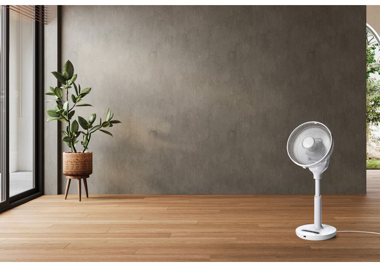 音声操作 DCリビングファン 扇風機 サーキュレーター 5枚羽根 DCモーター おしゃれ リビング スリーアップ THREEUP LF-T2523WH【送料無料】
