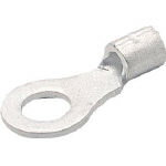 TRUSCO 裸圧着端子丸形φ4.3長さ14.4【T-R2-4S】(電設配線部品・接続端子)