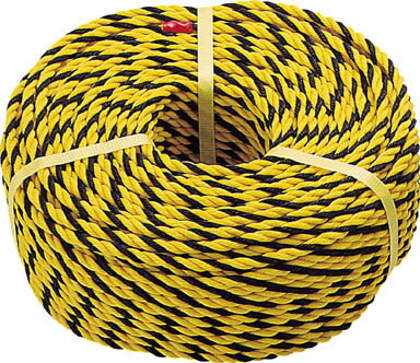 TRUSCO 標識ロープ 3つ打 線径10mmX長さ100m【R-12100T】(ロープ・ひも・標識ロープ)