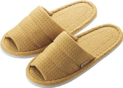 TRUSCO オープンワッフルスリッパ ブラウン【C-4822】(安全靴・作業靴・スリッパ)