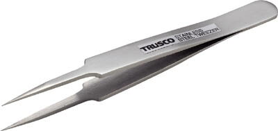 TRUSCO 高精度ステンレス製ピンセット 115mm 非磁性 極細鋭型【TSP-74】(はんだ・静電気対策用品・ピンセット)