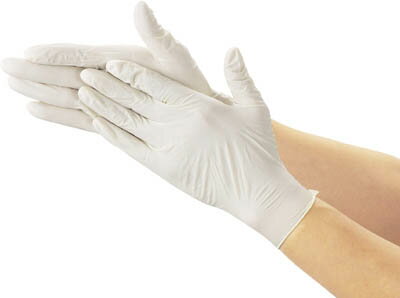 TRUSCO 使い捨て極薄手袋 100枚入 S ホワイト【TGL-493S】(作業手袋・使い捨て手袋) 1