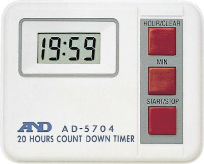 A＆D デジタルタイマー20時間形タイマー【AD5704】(計測機器・ストップウォッチ・タイマー)