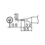 白光 こて先 0．8D型【T12-D08】(はんだ・静電気対策用品・ステーション型はんだこて) 1