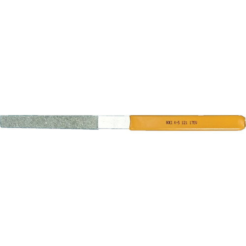 【商品詳細】●適正な粒度のダイヤモンドを独自の電着技術でヤスリ合金に強固に配列させたグレードの高い商品です。●厳密な素材管理によって、高精度・高強固・シャープなエッジのヤスリを提供します。●ヤスリのグリップに商品名を印字し、粒度によりグリップの色分けをしているので、管理と再オーダーが簡単です。●各種金型の仕上げ・修正・R取りなどに。●各種金型の仕上げ・修正・R取り・各種刃物研削等、硬質脆性材料の研削に最適です。●小径穴・面取り等にもご使用になれます。●形状：平(幅)11.0×(厚み)3.5●全長(mm)：200●刃長(mm)：80●柄の形状：角●鉄工用タイプ(#140)●炭素工具鋼●力を入れずに使用してください。目詰まり時は灯油等を使い、ブラシで洗ってください。原産国日本JANコード4957468001215【送料について】北海道、沖縄、離島は送料を頂きます。