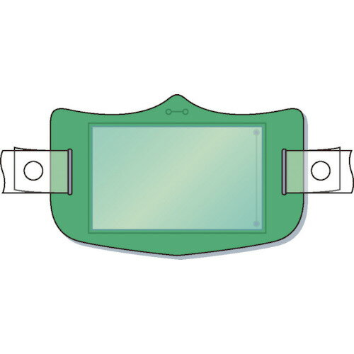 つくし e帽章 透明ポケット付き 緑 ヘルメット用樹脂バンド付 WE123H