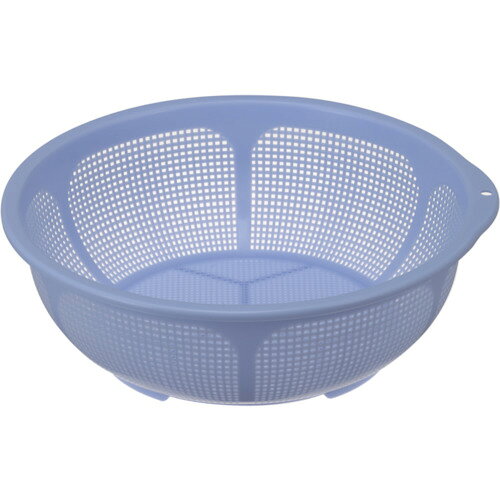【商品詳細】●中底が広くたっぷり水切りが可能です。●水切りに。●色：ブルー●外形寸法(mm)間口×奥行×高さ：340×335×110●底部内寸(mm)：215●深さ(mm)：95●上部内寸(mm)：300●径：335mm●ポリプロピレン（PP）原産国日本JANコード4973221028671【送料について】北海道、沖縄、離島は送料を頂きます。