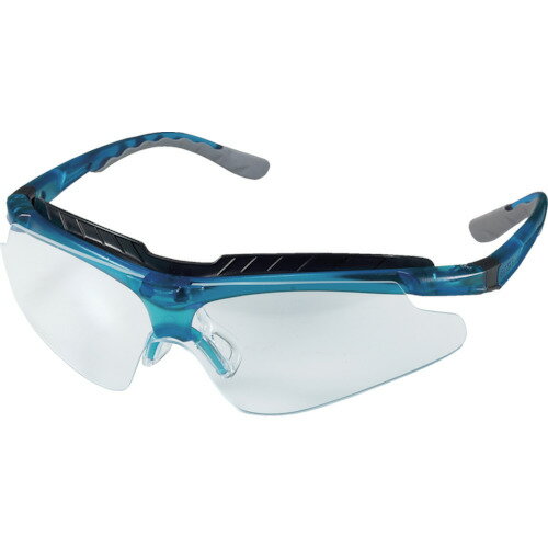 OTOS 一眼型保護メガネ(スポーツタイプ)クリアレンズ フレーム青色 B810ASF