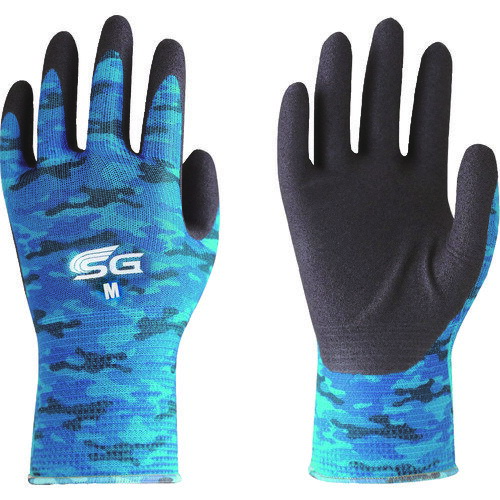 トワロン ニトリルゴム背抜き手袋 SG-A002 ミリタリーブルー M SGA002M