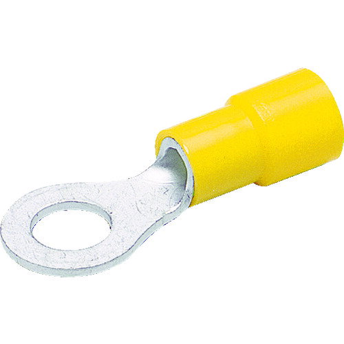 TRUSCO トラスコ 絶縁被覆付圧着端子丸形φ5.3長さ27.0 (15個入) TTMEX5.55