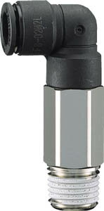 チヨダ ファイブロングメイルエルボ 8mm・R3／8【F8-03M2L】(流体継手・チューブ・チューブ継手)