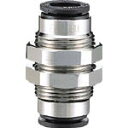 チヨダ ファイブバルクヘッドユニオン 4mm【F4-00BU】(流体継手・チューブ・チューブ継手)