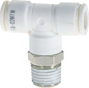 チヨダ ファイブメイルブランチティ W（白）12mm・R1／4【F12-02MTW】(流体継手・チューブ・チューブ継手)