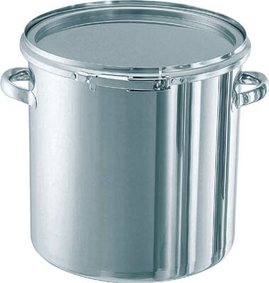 Rakuten - 日東 ステンレスタンク ストレートレバーバンド式密閉タンク（フタ付） 20L【CTL-30】(ボトル・容器・ステンレスタンク)【送料無料】