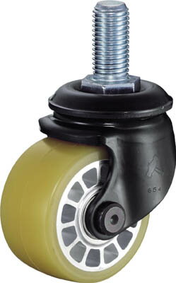 ハンマー 低床式重荷重用ねじ式ウレタン車B入り65mm M20XP2．5【540SA-BAU65-BAR01】(キャスター・低床式キャスター)【送料無料】