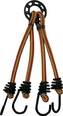 ユタカ ゴム リング付きバンジーコード 8mm×400mm 混色【BCR-409】(梱包結束用品・ゴムバンド)