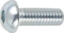 TRUSCO 六角穴付ボタンボルト三価 白 サイズM5X25 18本入【B774-0525】(ねじ・ボルト・ナット・六角穴付ボルト)
