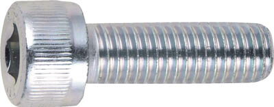 TRUSCO 六角穴付ボルト三価 白 全ネジ サイズM10X35 5本入【B730-1035】(ねじ・ボルト・ナット・六角穴付ボルト)