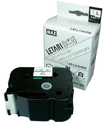 MAX ラベルプリンタ ビーポップミニ 36mm幅テープ 白地黒字【LM-L536BW】(OA・事務用品・ラベル用品)