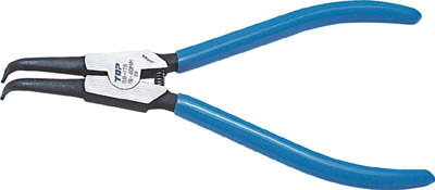 TOP スナップリングプライヤ 軸用曲爪 使用範囲10〜25mm【SB-125】(ペンチ・ニッパ・スナップリングプライヤー)