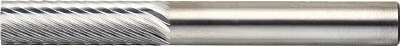 【メーカー型番】TB1C060S【JANコード】4989999042283【ブランド】TRUSCO 　【特徴】●切れ味が良くスムーズな加工ができます。●オール超硬タイプです。●シングルカットの刃形状により切れ味がよくスムーズな仕上がりになります。【用途】●金型の修正、バリ取り、面取り。【仕様】●形状:円筒（シングルカット）●刃径(mm):6●刃長(mm):16●軸径(mm):6●軸長(mm):34.8●タイプ:オール超硬●最高使用回転数(rpm):28000●質量(g):22【材質／仕上】【セット内容／付属品】【注意】●作業時は必ず安全帽、安全メガネなどの保護具をご着用ください。●最高使用回転数は推奨値です。【原産国】アメリカ【送料について】北海道、沖縄、離島は送料を頂きます。