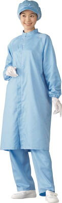 Linet クリーンコート 3L ブルー【FH206C-02-3L】(理化学・クリーンルーム用品・白衣)【送料無料】