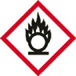 緑十字 GHSステッカー標識 円上の炎 40×40mm 5枚組 PET【37302】(安全用品・標識・安全標識)