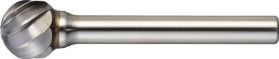 【メーカー型番】TA8C127【JANコード】4989999042993【ブランド】TRUSCO 　【特徴】●切れ味が良くスムーズな加工ができます。●スチールシャンクです。●アルミカットの刃形状により軽金属や非鉄金属の加工でも目づまりを起こしにくく、スムーズに加工ができます。【用途】●アルミダイキャストなどのバリ取り、面取り。【仕様】●形状:球（アルミカット）●刃径(mm):12.7●刃長(mm):11.3●軸径(mm):6●軸長(mm):45.0●タイプ:ロー付●最高使用回転数(rpm):15000●質量(g):27【材質／仕上】【セット内容／付属品】【注意】●作業時は必ず安全帽、安全メガネなどの保護具をご着用ください。●最高使用回転数は推奨値です。【原産国】アメリカ【送料について】北海道、沖縄、離島は送料を頂きます。